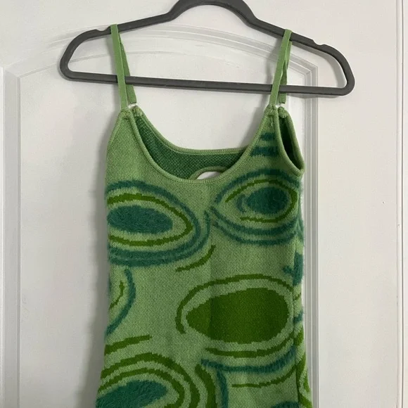 fuzzy green dress MORANA DRESS main image 1